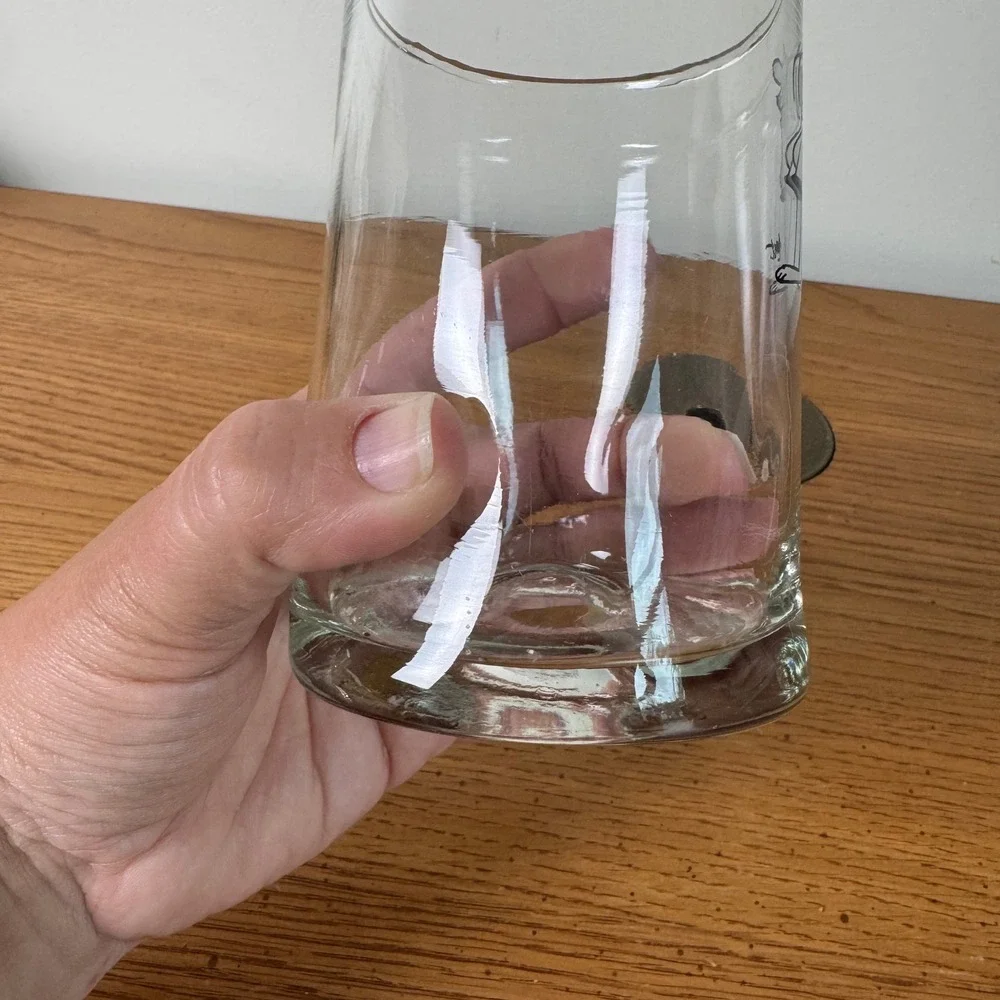 Vintage Johnny Hart BC Comic Strip Caveman‎ Character Glass Cocktail Tumbler